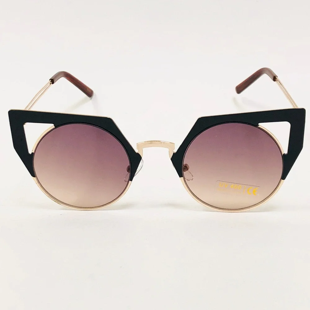 Cat‎ Eye Sunglasses Women Fashion Designer Gold Frame Trendy Sun Glasses Hippie